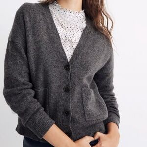 Madewell Kent Ex-Boyfriend Cardigan in Gray